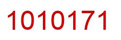 Number 1010171 red image