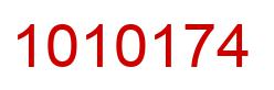 Number 1010174 red image