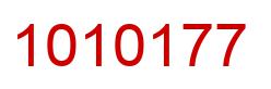Number 1010177 red image