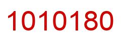 Number 1010180 red image