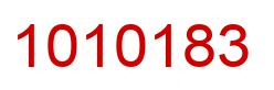 Number 1010183 red image