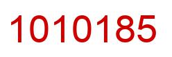 Number 1010185 red image