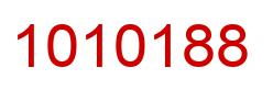 Number 1010188 red image