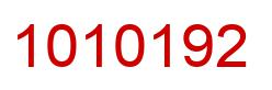 Number 1010192 red image