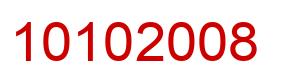 Number 10102008 red image