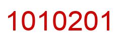 Number 1010201 red image