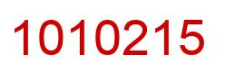 Number 1010215 red image