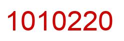 Number 1010220 red image