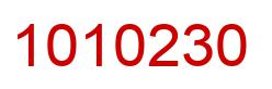 Number 1010230 red image