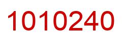 Number 1010240 red image