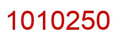 Number 1010250 red image
