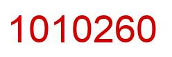 Number 1010260 red image