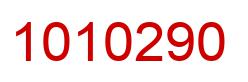 Number 1010290 red image
