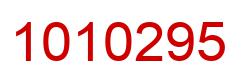 Number 1010295 red image