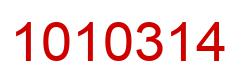 Number 1010314 red image