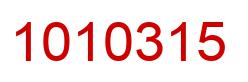 Number 1010315 red image