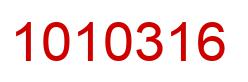 Number 1010316 red image