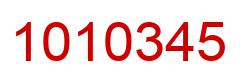Number 1010345 red image