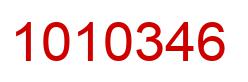 Number 1010346 red image
