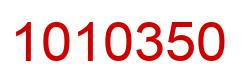 Number 1010350 red image