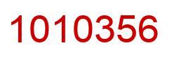 Number 1010356 red image