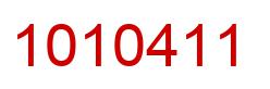 Number 1010411 red image