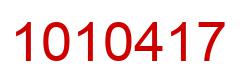 Number 1010417 red image