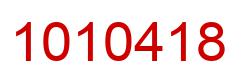 Number 1010418 red image