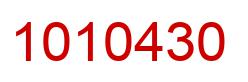 Number 1010430 red image