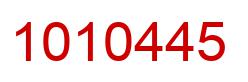 Number 1010445 red image