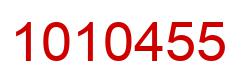 Number 1010455 red image