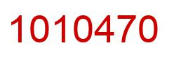 Number 1010470 red image