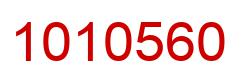 Number 1010560 red image