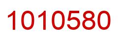 Number 1010580 red image