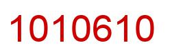 Number 1010610 red image