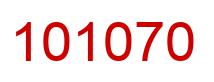 Number 101070 red image