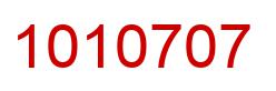 Number 1010707 red image