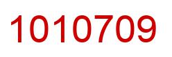 Number 1010709 red image