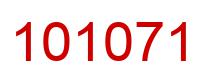 Number 101071 red image