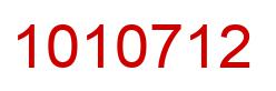 Number 1010712 red image