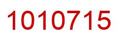 Number 1010715 red image