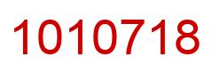 Number 1010718 red image