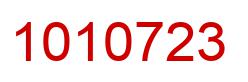 Number 1010723 red image