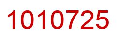 Number 1010725 red image