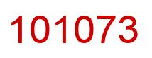 Number 101073 red image