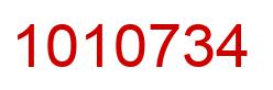 Number 1010734 red image