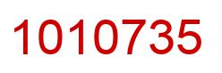 Number 1010735 red image