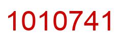 Number 1010741 red image