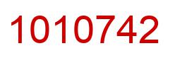 Number 1010742 red image