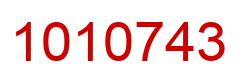 Number 1010743 red image